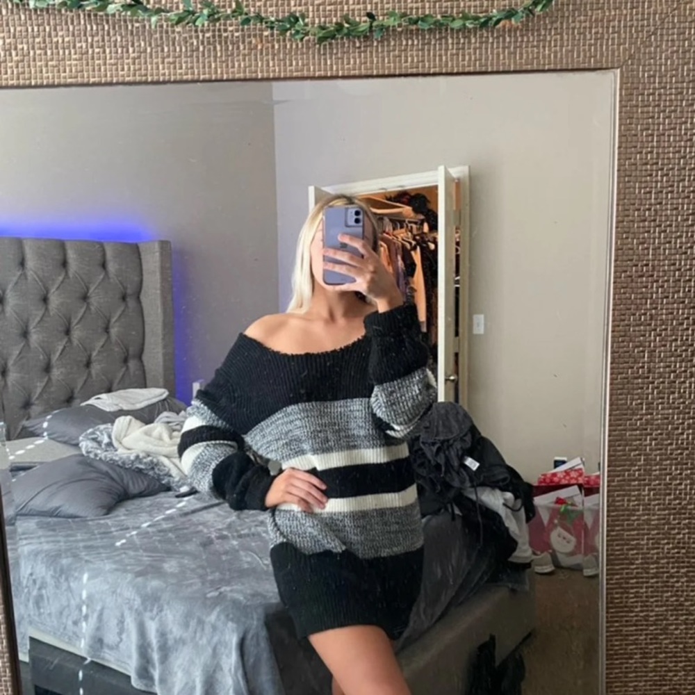 oversized off the shoulder sweater